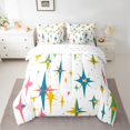 thumbnail image 2 of Homewish Colorful Stars Print 7-Piece Twin Bedding Sets For Adults Female Men,Abstract Geometric Bedding Comforter Set,Vintage Aesthetic Breathable Sheet Sets,Ultra Soft Home Decor,Reversible, 2 of 8