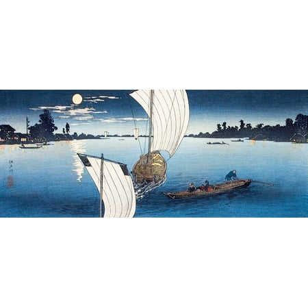 Edo River by Hiroaki Takahashi - 12" x 18" Art Print Wall Decor