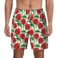 thumbnail image 2 of Goofa Rose Flowers Printed Men's Swim Trunks Board Shorts Quick Dry Mens Swimming Trunks with Compression Liner,Breathable Fit Hawaii Beach Shorts-3X-Large, 2 of 9