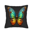 thumbnail image 4 of Set of 2 18x18in Throw Pillow Covers with vibrant butterfly design featuring wings and intricate - like patterns perfect for couch bed or car, 4 of 8