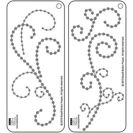 Bazzill Self-adhesive Fantasy Flourish Jewels Templates (Set of 2)