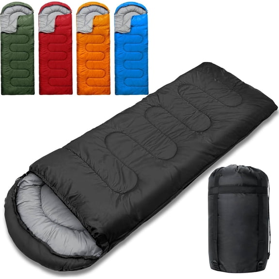Sleeping Bags for Cold Weather & Warm - Backpacking Camping Sleeping Bag - Lightweight Compact with Compression Sack