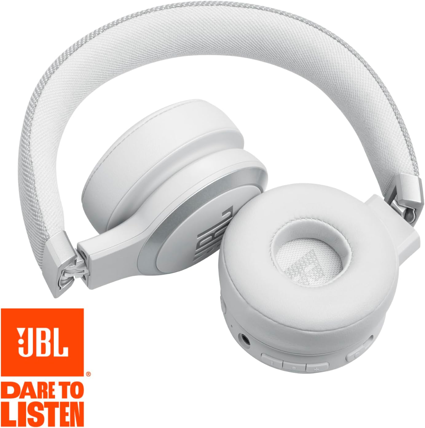 Open Box JBL Live 770NC - Wireless over-Ear Headphones with True Adaptive Noise Cancelling - White