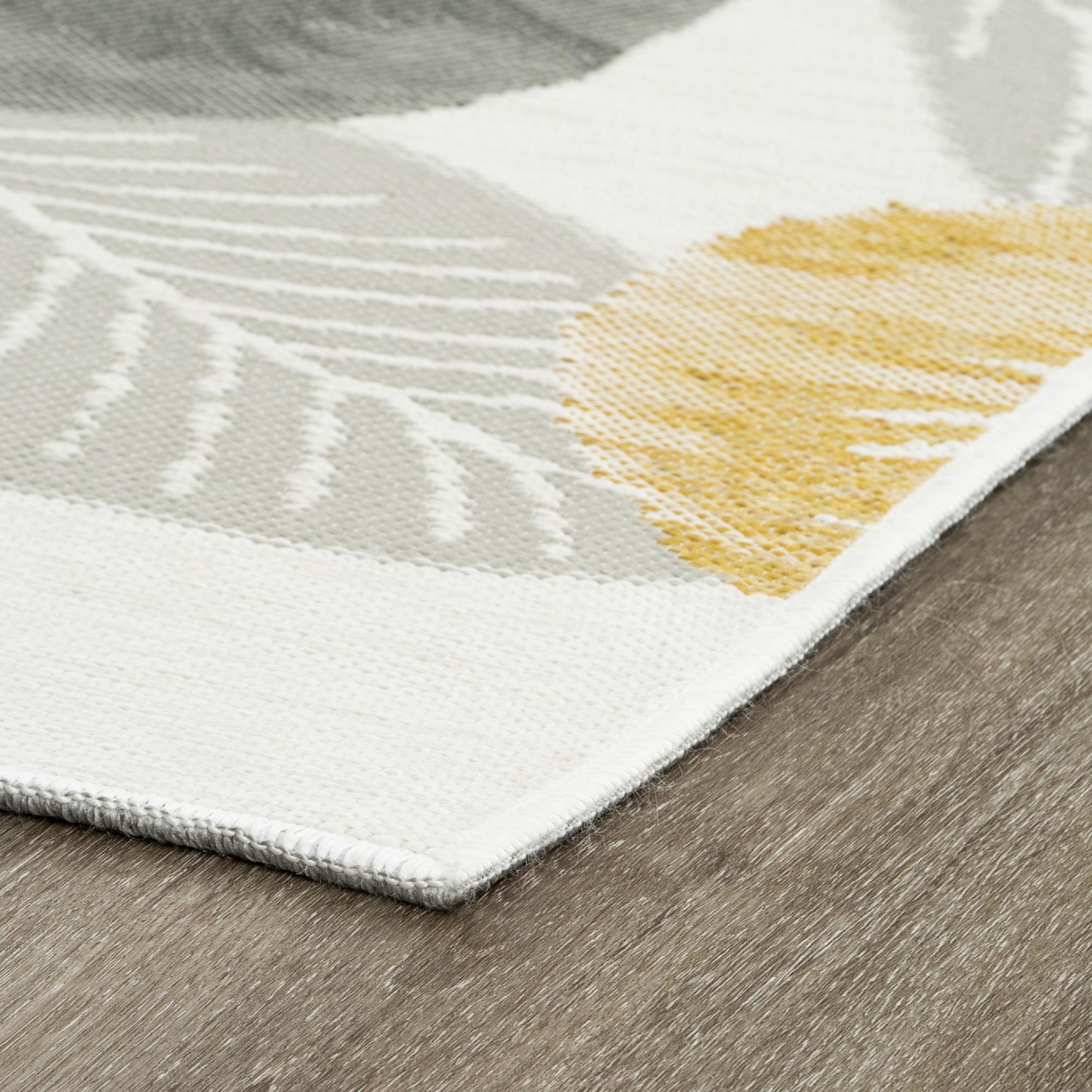 Bliss Rugs Floral Indoor Outdoor Rug Reversible Runner Rug for Patio, Hallway, Entryway, Deck, Cream ,2' x 8'