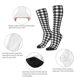 thumbnail image 3 of Balery Black White Plaid Calcetines novedosos Calcetines deportivos Calcetines hasta la rodilla Calcetines de algodón Calcetines originales y geniales, 3 of 6