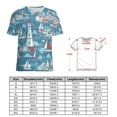 thumbnail image 2 of Lighthouse Coastal Scene-3 Women's Short Sleeve Tops Casual Blouses T Shirt, 2 of 7