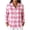 Pink #3, variant on Luivaraty Flannel Plaid Shirts for Women Button Down Lapel Tops Fashion Casual Long Sleeve Dressy Shirts,S-2XL