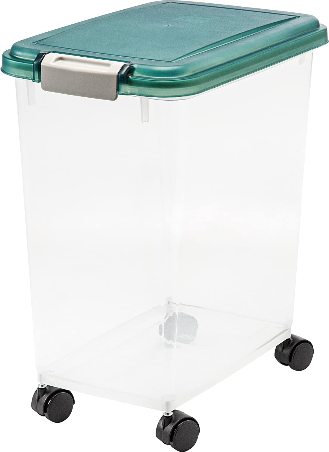 IRIS 30 lbs & 11 lbs Combo Airtight Dog Food Storage Container, Stackable Treat Box, Casters, Keep Fresh, Easy Mobility, Green