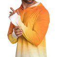 thumbnail image 2 of APTRO Men's UPF 50+ Sun Protection Hoodie Shirts Long Sleeve UV Outdoor Fishing Shirts SPF Rash Guard Shirts for Men Gradient Gradient Orange L, 2 of 6