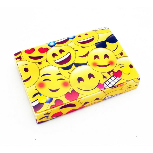 EMOJIS INDEX CARD BOXES 3X5IN DECORATED POLY