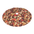 thumbnail image 2 of Balery cute record music Skull Printed Christmas Tree Skirt , Merry Christmas Party Christmas Tree Decoration,Adjustable Tree Skirt-48", 2 of 8