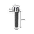 thumbnail image 6 of 4pcs M5x20mm M6x20mm MTB Bike Bicycle Steering Handlebar Stem Screws Bolts, 6 of 14