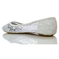 thumbnail image 5 of Charles Albert Women's Breathable Crochet Lace Ballet Flat in White Size 6, 5 of 6