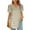 Khaki, variant on Ohufall Womens Tops! Fashion Woman Causal Solid Blouse Short Sleeve T-Shirt Summer Button Tops