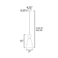thumbnail image 4 of 11301BKSBR-Maxim Lighting-Carillon - 1 Light Mini Pendant-15 Inches Tall and 7 Inches Wide-Black/Satin Brass Finish    -Traditional Installation, 4 of 5