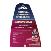 PEAK OET Asian Antifreeze/Coolant, 50/50 Prediluted Red/Pink POAT, 400,000 Miles/15 Years for Car, SUV & Truck, 55-gal Drum, PEAK Accessories Included
