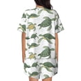 thumbnail image 3 of Bixox Women's Cute Turtle Printed Pajama Set 2 Piece Lounge Set Top and Shorts Soft Pajamas, Shorts with Pockets, 3 of 7
