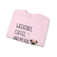 thumbnail image 3 of Weekends, Coffee, and My Pug Sweatshirt Image of Pug, 3 of 4