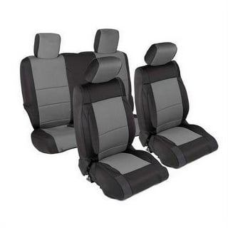 Auto Drive 3 Piece Set Rayne Front and Rear Car Seat Covers Black, 806585,  2.99 lbs