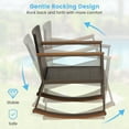 thumbnail image 4 of Gymax 3PCS Patio Rattan Rocking Chair Bistro Set Armrest Cushion Table w/ Storage Shelf, 4 of 10