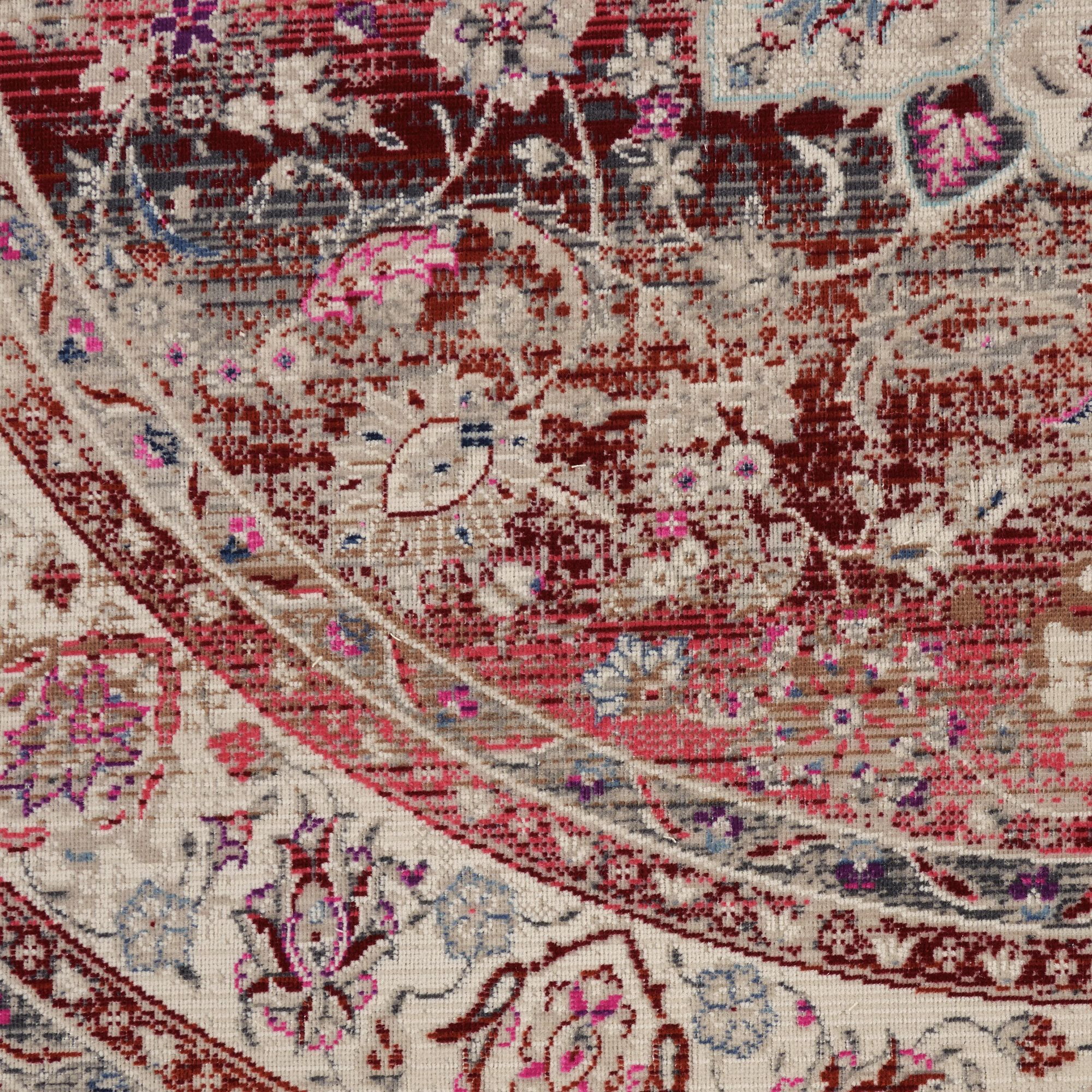 Nourison Vintage Kashan VKA01 Burgundy/Ivory/Blue Indoor Area Rug - 6' x ROUND