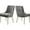 Gray, variant on Meridian Furniture Owen 19.5"H Velvet Dining Chair in Black (Set of 2)