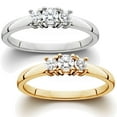 thumbnail image 1 of 1/3Ct 3 Stone Diamond Ring 14K White Gold 4, 1 of 2