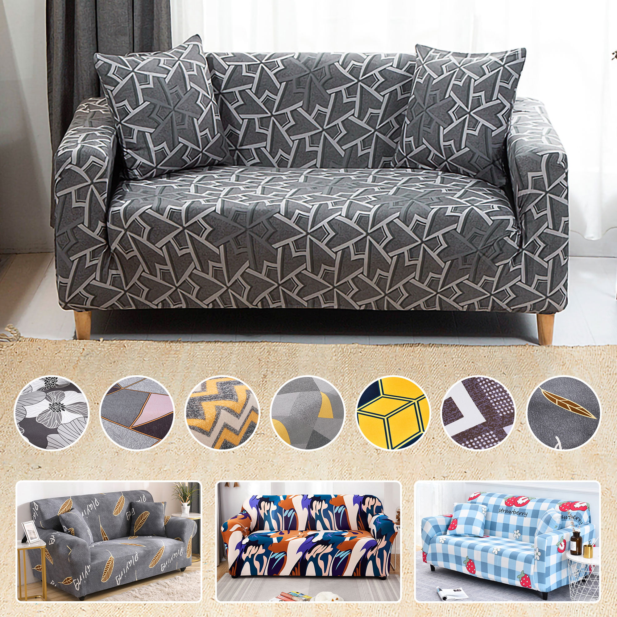 Details about   1/2/3/4 Sofa Covers Couch Slipcover Stretch Elastic Fabric Home Settee Protector 