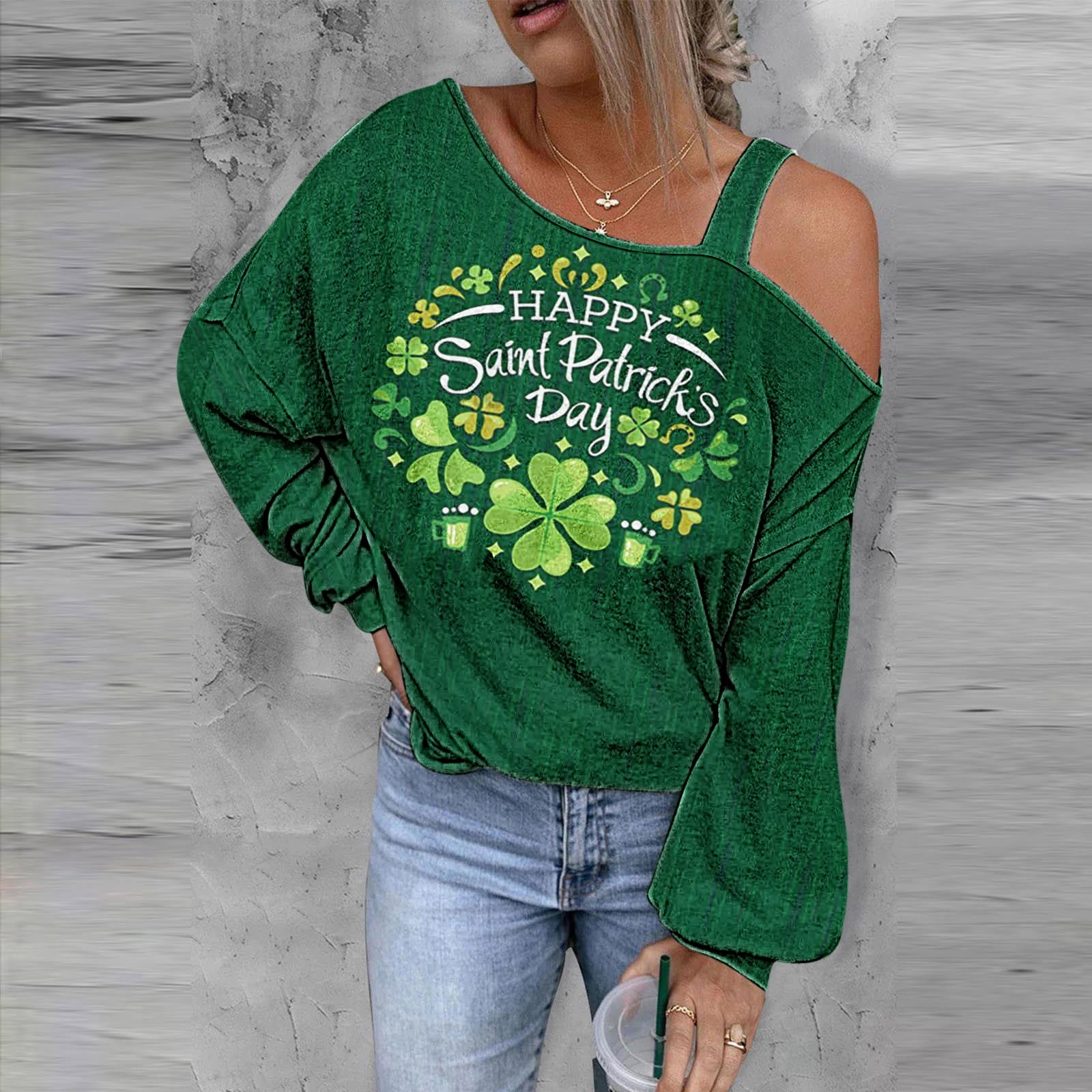 St patrick's day sweatshirt womens hotsell