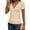 Yellow, variant on Women Blouses Plus Size Sawvnm Fashion Women's Summer V-Neck Casual Short Sleeve Button T-Shirt Top Blouses for Women Yellow S