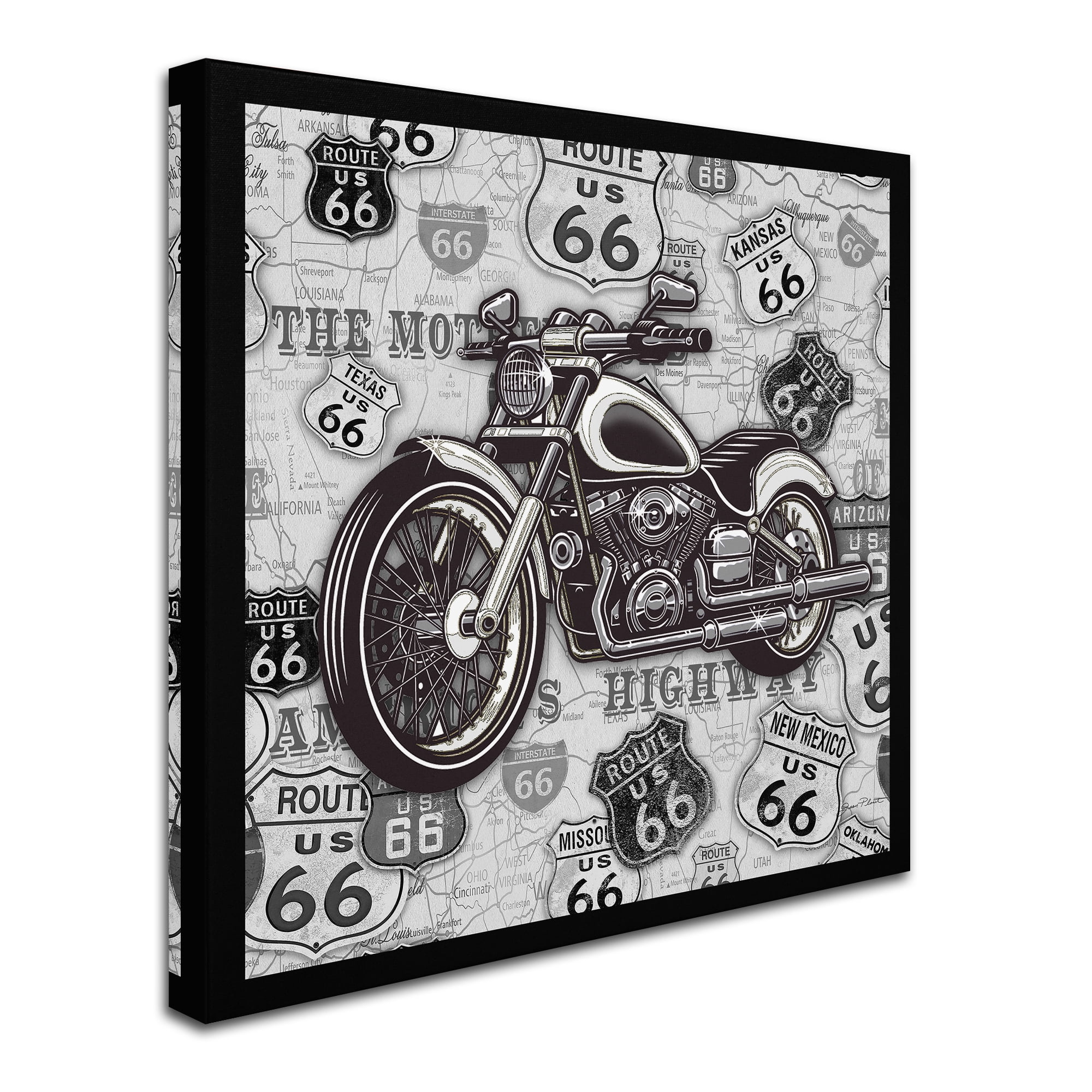 Trademark Fine Art 'Vintage Motorcycles On Route 66 18' Canvas Art by Jean Plout