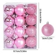 thumbnail image 4 of EGNMCR 24Pcs Christmas Balls Ornaments for Xmas Christmas Tree - Christmas Tree Decorations Hanging Ball for Holiday Wedding Party Decoration (Pink, 3CM), 4 of 6