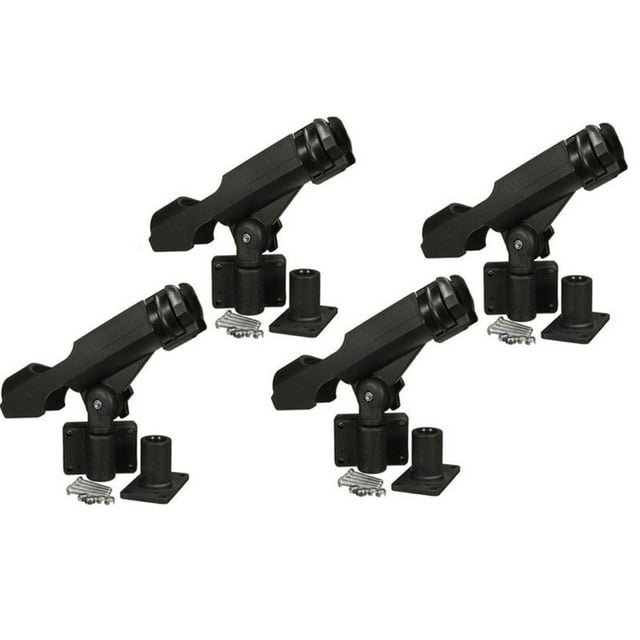 4 Pack Adjustable Fishing Rod Holder 360 Degrees Rotatable Kayak Boat