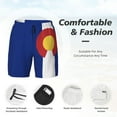 thumbnail image 3 of Mens Colorado Flag 2 in 1 Quick Dry Swim Trunks with Compression Liner Beach Shorts, 3 of 6