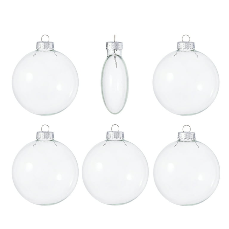 Darice Plastic Fillable Ornaments 6 Pack With a Opening in the