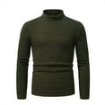 thumbnail image 1 of zbxnLI Chandails de Base à Manches Longues pour Hommes Col Roulé Simulé T-Shirts Classiques Décontractés Ajustés Chandails à Enfiler, 1 of 6