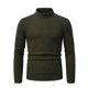thumbnail image 2 of Blusa y camisas de cuello alto de manga larga para hombre, blusa de cuello alto simulado con listones intensificados de color liso para hombre, blusa de poliéster para hombre, 2 of 6
