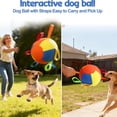 thumbnail image 5 of Calming Jumbo Ball for Dogs | Herding Ball with Tabs | Durable Tear-resistant Inflatable Big Balls | Heavy-Duty Herding Balls with Straps for Dog Agility Equipment Outdoor Play Exercise, 5 of 7