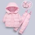thumbnail image 2 of Abrigo De Invierno Para Bebé, Niños, Niñas, Estampado De Lunares, Chaqueta Gruesa, Pantalones Con Correa, Traje De Dos Piezas Odeerbi LM103-2567, 2 of 9