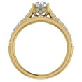 thumbnail image 4 of Accented Diamond Solitaire Wedding Set w/ Enhancer Bands Bridal 1.90 CT 18K Gold ( G , VS ), 4 of 6