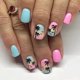 thumbnail image 2 of 24 Pcs Coconut Tree Stick on Nail Gradient Artificial Nail Short Square False Nail Glossy Press On Nail for Woman Girls, 2 of 4