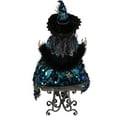 thumbnail image 2 of Karen Didion Glitzy Peacock Witch Figurine 26 Inch Halloween Decoration, 2 of 4