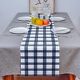 thumbnail image 2 of Farm Blue Plaid Table Runner Tablerunners 13 x 72 Inch, Table Decorations Tabletop Scarf for Summer Gathering Holiday Farmhouse Kitchen Dining Decor, 2 of 6
