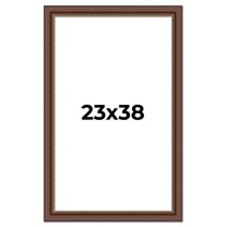 23x38 Copper and Brown Real Wood Picture Frame Width 2 inches | Interior Frame Depth 0.5 inches |