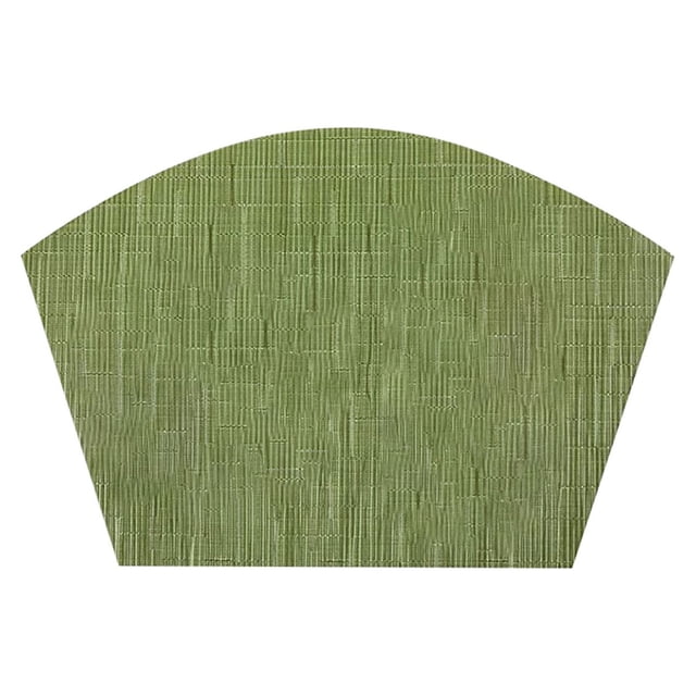 Oleegame 1PC Placemat 4Pcs Autumn Maple Printed Polyester Placemat Festive Setting Mat Dinner Plate Cup With Heat Insulation Mat Green