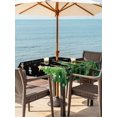 thumbnail image 2 of Outdoor Tablecloth with Umbrella Hole and Zipper, Black Christmas Square Table Cloth 54x54 Inch Waterproof Tablecloth, Winter Xmas Trees Snowflake Holiday Picnic Table Cover for Patio Camping, 2 of 7