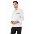 thumbnail image 4 of MONK ITALY Men's Multi-Color 3/4 Sleeve Single Breasted Chef Coat, SIZE (XS-6XL), 4 of 7