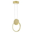 thumbnail image 1 of CWI Lighting Poulie 8 Po DEL Satin Doré Mini Pendentif, 1 of 6