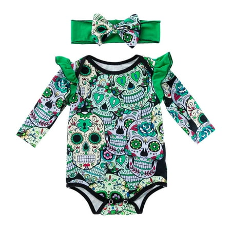 

THE WILD ToddlerKids Boys Girls Romper Romper+Headband Jumpsuits Outfits Halloween