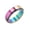 Rainbow, variant on Men Stainless Steel Anxiety Ring Cool Simple Band 6mm Spinner Rings Fidget Ring Black Size 9